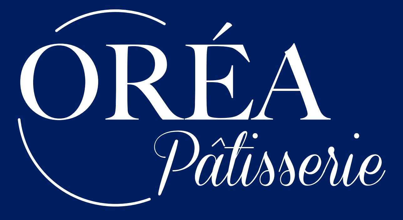 oréa pâtisserie logo bleu et blanc